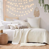 Levtex Home Cross Stitch Reversible Full/Queen Quilt Set (88x92in) with 2 Pillow Shams (26x20in) - Stitch Texture - Cream - Cotton Full/Queen Size Quilt Bedding Set - Lightweight, Soft, Pre-Washed Levtex Home