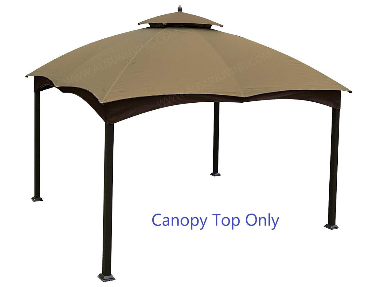 Replacement Canopy Top for Lowe's 10' x 12' Gazebo #TPGAZ17-002C (Golden Brown Canopy Top Only) ALISUN