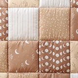 The Peanutshell 3 Piece Baby Crib Bedding Set for Boys & Girls - Newborn, Infant & Toddler Nursery Bed Set Decor with Fitted Crib Sheet, Dust Ruffle, Crib Comforter - Boho Celestial The Peanutshell