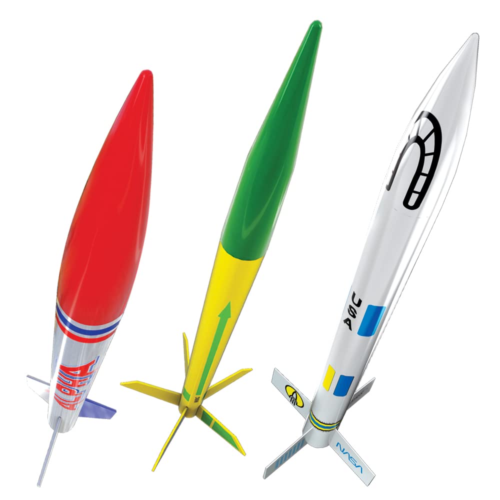 Estes 1753 AVG Bulk Variety Pack of Rocket-Building Kits, Beginner and Intermediate Flying-Rocket-Model Kits for Ages 10+, Includes Viking, Alpha, and EX2 Rockets Estes