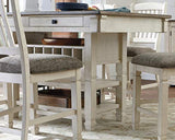 Signature Design by Ashley Bolanburg Farmhouse Counter Height Dining Room Table, White & Brown Signature Design by Ashley