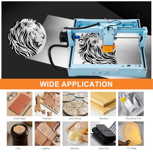 L4 Laser Engraver Machine, 3000mW Laser Engraving Cutting Machine with 7000mm/s Fast Laser Engraver Machine, 150x200mm Working Area, Portable Laser Marking Machine for Jewelry, Metal, Class IV MECOLOUR