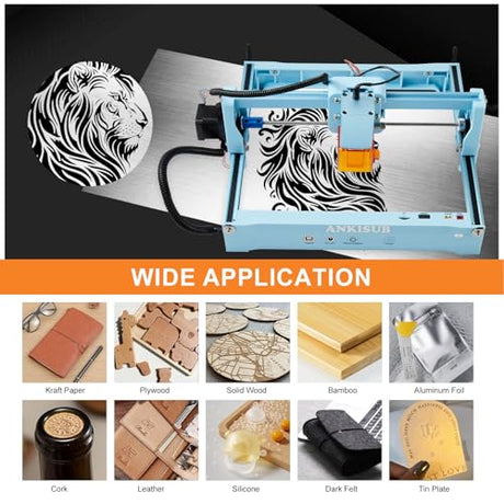 L4 Laser Engraver Machine, 3000mW Laser Engraving Cutting Machine with 7000mm/s Fast Laser Engraver Machine, 150x200mm Working Area, Portable Laser Marking Machine for Jewelry, Metal, Class IV MECOLOUR