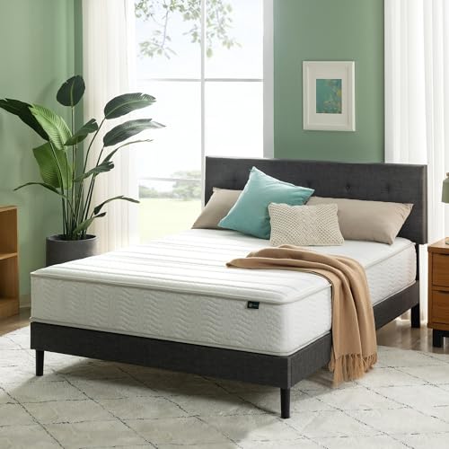 ZINUS 10 Inch Foam and Spring Hybrid Mattress [New Version], Queen, Fiberglass Free, Medium Firmness, Durable Support, Certified Safe Foams & Fabric, Mattress in A Box Zinus