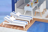 CUTEROOM Miniature House Kit, DIY Dollhouse Kit for Adults to Build, Mini House Making Kit with Furnitures, Time Apartment Dollhouse Kit with Swimming Pool Gifts for Women