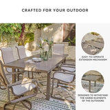 Signature Design by Ashley Beach Front Contemporary Outdoor Dining Extension Table, Light Brown Signature Design by Ashley