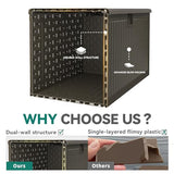 YITAHOME 90 Gallon Large Deck Box, Double-Wall Resin Outdoor Storage Boxes, Deck Storage for Patio Furniture, Cushions, Pool Float, Garden Tools, YITAHOME