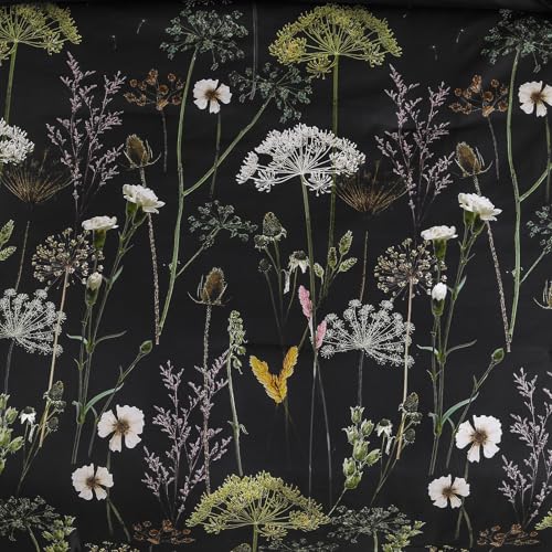 Yiran King Size Comforter Set, 7 Piece Comforter Floral Black Green Bedding Set, Soft Bed in a Bag King, Comforter, Sheets, Pillowcases & Shams Yiran