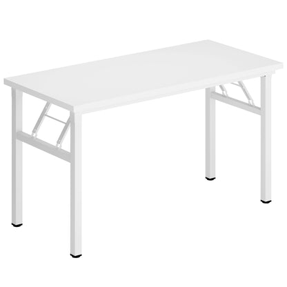 DlandHome 47 inches Folding Table Computer Desk Portable Table Activity Table Conference Table Home Office Desk, Fully Assembled White DND-ND5-120WW - WoodArtSupply