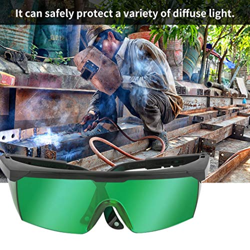 Comgrow 2 Packs Green Laser Safety Glasses for UV Protection Laser with 200nm-450nm 800nm-2000nm Infrared Light for Laser Engraving Goggles Eye Protection with Adjustable Frame Temple Box Comgrow