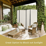 Giantex 5.6 Ft Tall 4 Panel Room Divider White, Lightweight Portable Folding Privacy Screen, Freestanding Partition Wall Divider and Separator for Bedroom Home Office Apartment Studio Giantex