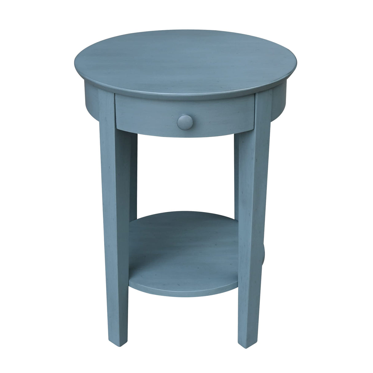 IC International Concepts International Concepts Phillips Accent Drawer Table, Ocean Blue - Antique Rubbed IC International Concepts
