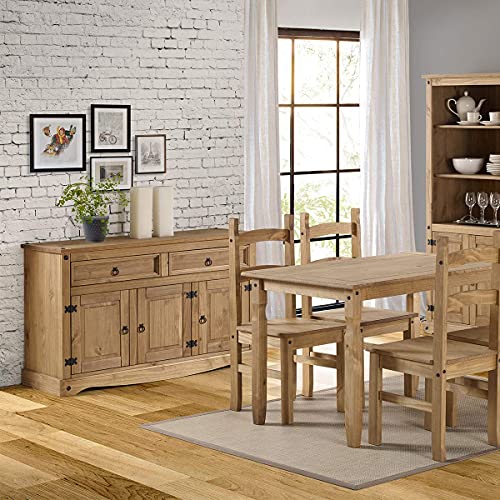 Furniture Dash Solid Wood Storage Cabinet 51.9" W, 16.9" D, 31.7" H - Sideboard Buffet with 3 Doors & 2 Drawers, Ideal for Living Room, Kitchen, - WoodArtSupply