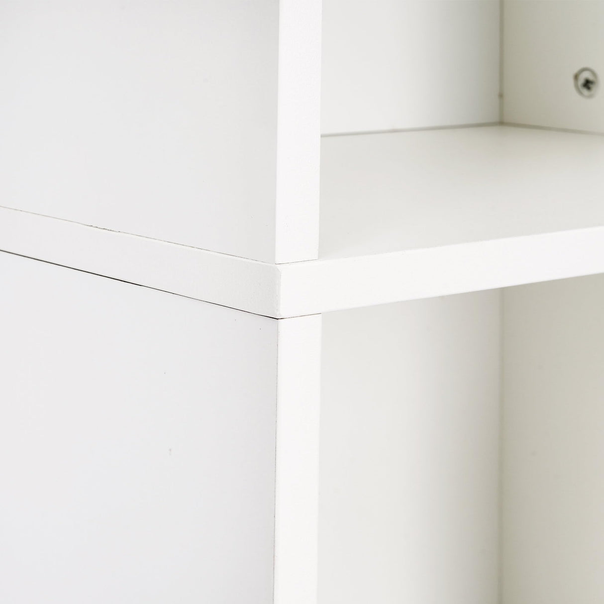 VECELO 8-Tier Narrow Bookshelf, Modern Tall Bookcase with Adjustable Shelves, Raised Base & Fabric Drawer, Storage Rack for Living Room, Bedroom, Office, White VECELO