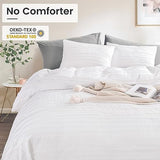 NEXHOME PRO Twin Duvet Cover, White 2 Pieces Boho Tufted Duvet Cover Set, Soft and Lightweight 100% Washed 100% Washed Microfiber Comforter Cover Set for All Season(White Twin, 66 x 90)-No Comforter NEXHOME PRO