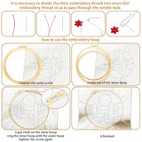 BEUNITONE Bohemian Embroidery Kit for Beginners, 6-Piece Stamped Needlepoint Craft Kits with Landscape, Sun, Moon, Leaves, Vase Designs, Complete DIY Handmade Embroidery Set for Relaxing Creative Fun
