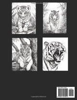 Majestic Tigers Coloring Book for Teens and Adults: A stress relieving coloring book featuring beautiful wild tiger designs Majosta