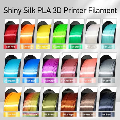 DO3D Silk Multicolored Rainbow PLA 3D Printer Filament, 1.75mm PLA Fast Color Change 3D Printing Material, 1kg Spool (2.2lbs),for FDM 3D Printers - WoodArtSupply