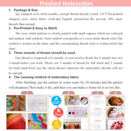 Zhenqing Stamped Cross Stitch Kit,Floral Cross Stitch Designs,11count 7.87 * 7.87in,Counted Cross Stitch Kit,Simple and Easy to Embroider,Suitable for Beginners, Entry-Level kit-Iris (66252) Zhenqing