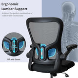 Drafting Chair, Ergonomic Tall Office Chair for Standing Desk, Counter Height Desk Chair with Adjustable Padded Armrests and Footrest Ring Standing Desk Chair Adjustable Height with Lumbar Support TOPBSHODC