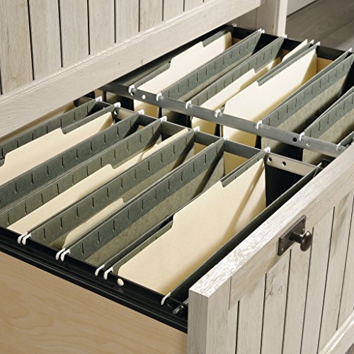 Sauder Costa 2 Drawer Lateral File Cabinet with Lock for Home Office, in Chalked Chestnut Sauder