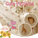 MorroMorn Super Soft Comforters Queen Size Bed Set, 3 PCS Bedding Sets - Thick Fluffy Comforter with 2 Pillowcases Neutral for Girls Boys Kids, Lightweight Warm Cozy for Cold Weather (Cute Animals) MorroMorn