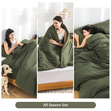 COTTEBED Ultra-Soft King Bedding Comforter Sets Bed, All Season Use Light Weight with Warm Fluffy Washed Cotton Microfiber,1 Bed Blanket Comforter & 2 PillowSham(King/California King Dark Olive Green COTTEBED