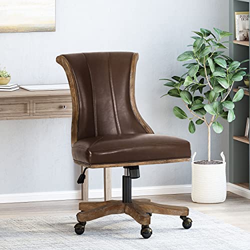 Christopher Knight Home Coulee Office Chair, Dark Brown + Natural Christopher Knight Home