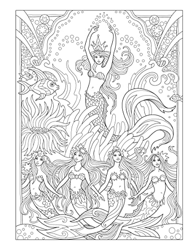 Creative Haven Magnificent Mermaids Coloring Book (Adult Coloring Books: Fantasy) Dover Publications