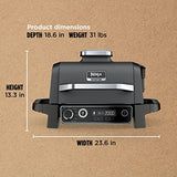 Ninja OG701 7-in-1 Outdoor Electric Grill & Smoker - Grill, BBQ, Air Fry, Bake, Roast, Dehydrate & Broil - Uses Woodfire Pellets - Portable & Weather Resistant Ninja