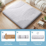 ZonLi Japanese Floor Mattress Futon Mattress Twin Size, Thicken Roll Up Tatami Mat Washable Cover, Portable & Foldable Floor Bed Mattress for Sleeping, Dormitory, Adult Kids ZonLi