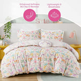 Intelligent Design Kids Cotton Queen Duvet Cover Set, Jungle Animals Fun Safari Adventures, Cotton Comforter Cover, All Sasons Bedding Reversible Duvet, Sham & Pillow, Lulu, Full/Queen Purple 4 Piece Intelligent Design