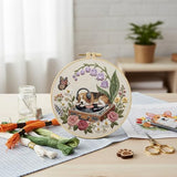 Needlework Embroidery Kit for Beginners,Dog and Record Player Pattern Handmade Cross Stitch Sewing Craft Kit,7.87 inch Hoop,Floss & Needles for Craft Lover Gifts 29 * 29cm