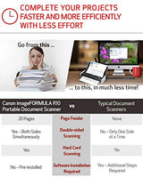 Canon imageFORMULA R10 - Portable Document Scanner, USB Powered, Duplex Scanning, Document Feeder, Easy Setup, Convenient, Perfect for Mobile Users Canon