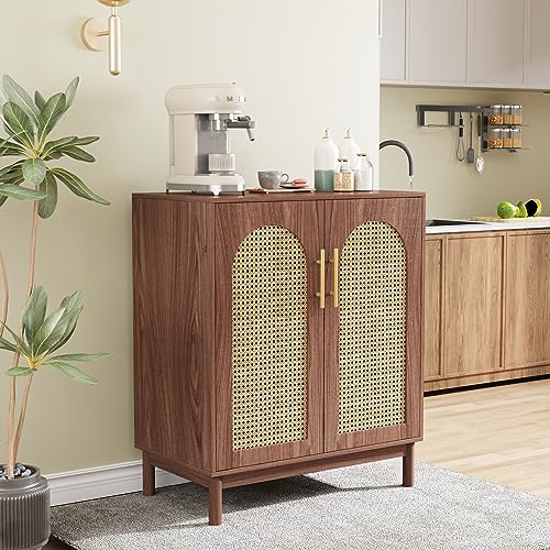 LITTLE TREE Modern Buffet Cabinet with Storage, 59 Inch Kitchen Sideboard Cabinet with 4 Doors, Coffee Bar Cabinet Storage Cabinet for Dining Room, Living Room LITTLE TREE