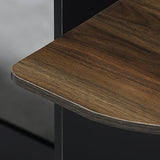 Furinno COMPACT Desk, 28.5" Wide Gaming Desk with Shelves, Computer Desk with Book Shelf, Office Desk for Home Office, Study Room, Dorm, Bedroom, Columbia Walnut Furinno