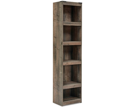 Signature Design by Ashley Trinell Rustic Entertainment Center Pier Bookcase with 3 Adjustable Shelves, Natural Brown Signature Design by Ashley
