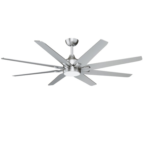 wurzee 72 inch Ceiling Fan with Light, 3CCT 3000K-4000K-6500K Reversible DC Motor, Dimmable Timing 6 Speed, Brushed Nickel Large Ceiling Fan for Indoor Outdoor wurzee