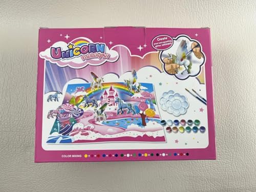 whatstem DIY Painting Unicorn Kit Arts and Crafts Set for Kids or Girls Decorate and Drawing 3D Toys for Children Gift(6 Unicorns) whatstem