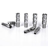 OSCARBIDE Annular Cutter Set 13pieces,2"Cutting Depth,3/4"Weldon Shank and 7/16 to 1-1/16 inch Cutting Diameter Mag Drill Bits for Magnetic Drill Press with 2pcs Pilot Pins OSCARBIDE