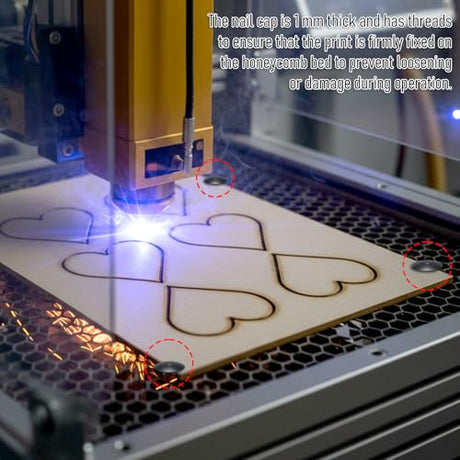 50 PCS Honeycomb Pins for Laser Cutting Honeycomb Laser Bed Pins Laser-Engraver Accessories Honeycomb-Laser Bed Machine Fixing Kit for 7.5mm Xthrotsenk