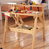 Melissa & Doug Solid Wood Project Workbench Play Building Set - STEAM Toy, Wooden Kids Work Bench, Toy Tool Bench Melissa & Doug