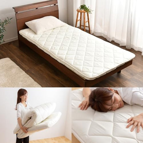 タンスのゲン TANSU NO GEN Japanese Futon Mattress, Made in Japan, Queen, Extra Thickness 4", Filled with Hard Cotton, Sleeping Tatami Mattress for Floor, 22200048(92513) タンスのゲン