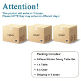 MUUOKY Dining Table Set for 8, 71'' Wood Dining Table and Chairs Set of 8, Modern Rectangle Wood Dining Table,PU Dining Chairs 8, Suitable for Home,Kitchen Dining Room Living Room MUUOKY