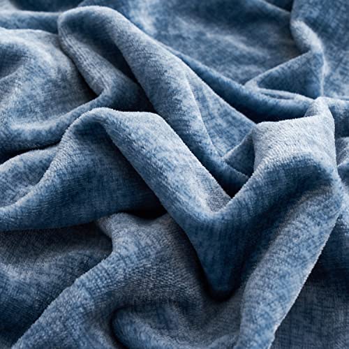 YASMENG Extra Soft Blue Velvet Plush Fitted Sheet Twin Size with 16” Deep Pocket, Warm Luxury Single Fitted Sheet Only for Fall Winter Spring, Fuzzy Flannel Fleece Mattress Protector Cover YASMENG