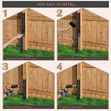 Fence Post Repair Steel Stakes: Anchor Ground Spike 2 Pack Support Bracket for Wood Fence Mender Kit WENKIP