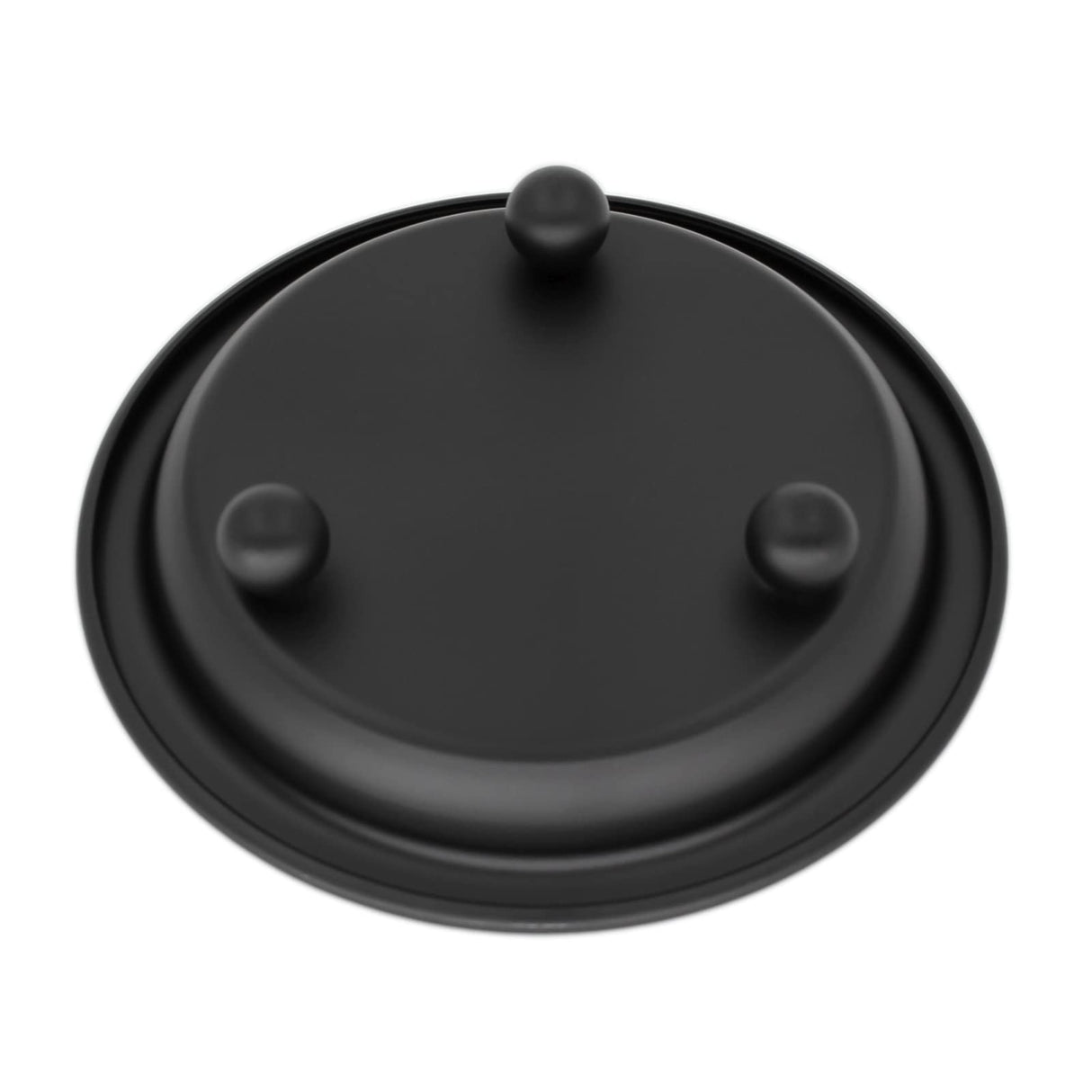 Thindolex Matte Black Iron Candle Plate, Set of 2, Metal Saucer Style Candle Holder for Pillar/Scented/Flameless/Ball Candles, Decorative Candle Stand for Table Centerpiece Thindolex