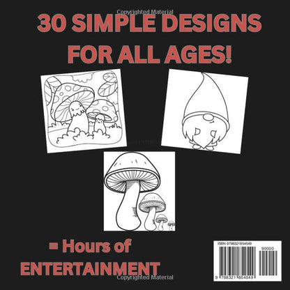 Simple N' Easy Gnome Mushroom Coloring Book