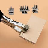 Stitching Hole Punch BUTUZE, 4mm Silent Rhombus Leather Hand Pliers with Leather Needle, Wooden Needle Case, Waxed Thread for Belts, Straps, Saddles, Shoes, Fabric DIY BUTUZE