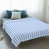 Light Blue Stripe Throw Blanket,Soft Cozy Flannel Blankets Modern Minimalist Style Plush Bedding Throws Lightweight Fleece Blanket for Bed Sofa Couch Home Decor 40x50in Quibro Zynth